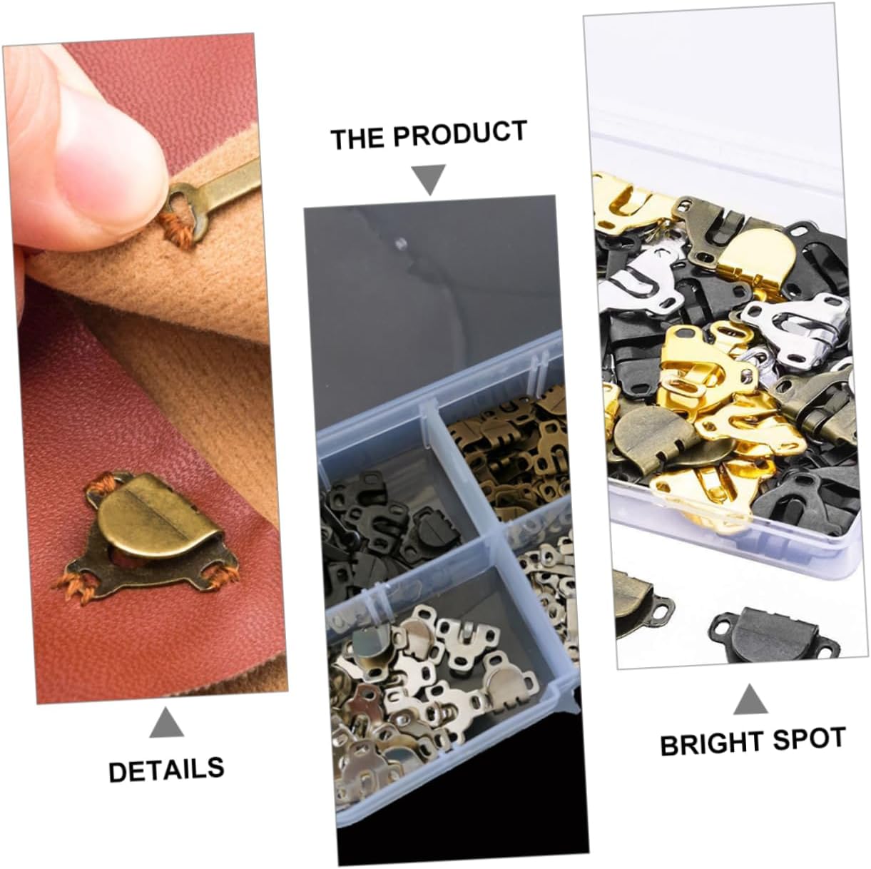 DOITOOL Trousers Metal Hooks and Eyes Hand Sewing Fasteners for Garment Projects Durable Lightweight Multi Color