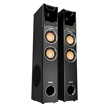ZEBRONICS Octave Dolby Tower Speaker with 340W RMS Power, Wireless mic, Karaoke, 8” Subwoofer, 3 Way Design, HDMI ARC, Optical, Bluetooth 5.0, LED Display, Touch Panel & Remote Control