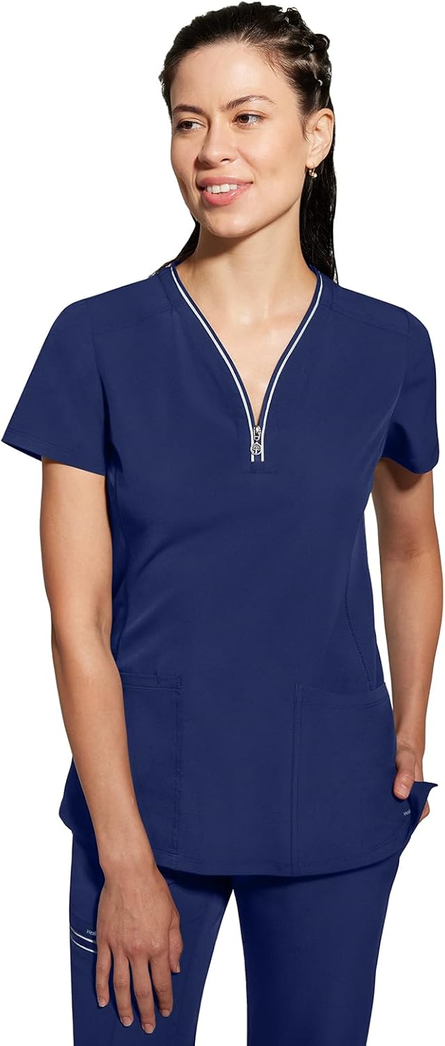 Healing Hands Scrub Top for Women Sonia Top with 3 Pockets Moisture Wicking, 360° Stretch & Recycled Fibers - 2274 - Image 3