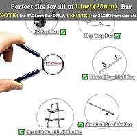 Vista 2 de Hididi Collares de clip de resorte de barra de 1 pulgada (0.984 in), ideal para abrazaderas de clip de barra de 1 pulgada de diámetro