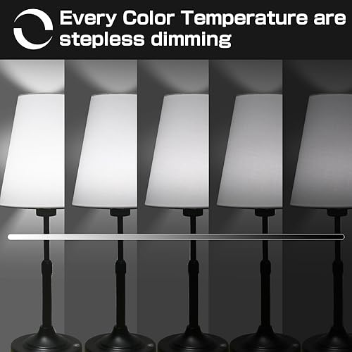 Miniatura 3 de Lámpara de mesa inalámbrica portátil, batería recargable integrada, temperatura de color de 2700-6000 K, totalmente regulable, escalable, luz