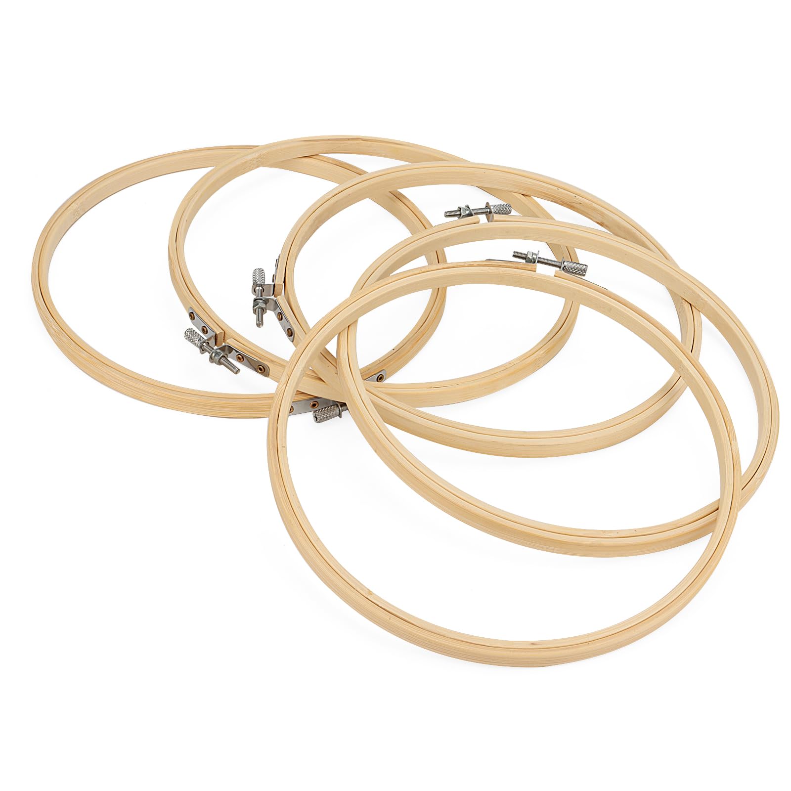 3 Cercles à Broder En Bambou - 13, 17 Et 20cm - DIY & Décoration