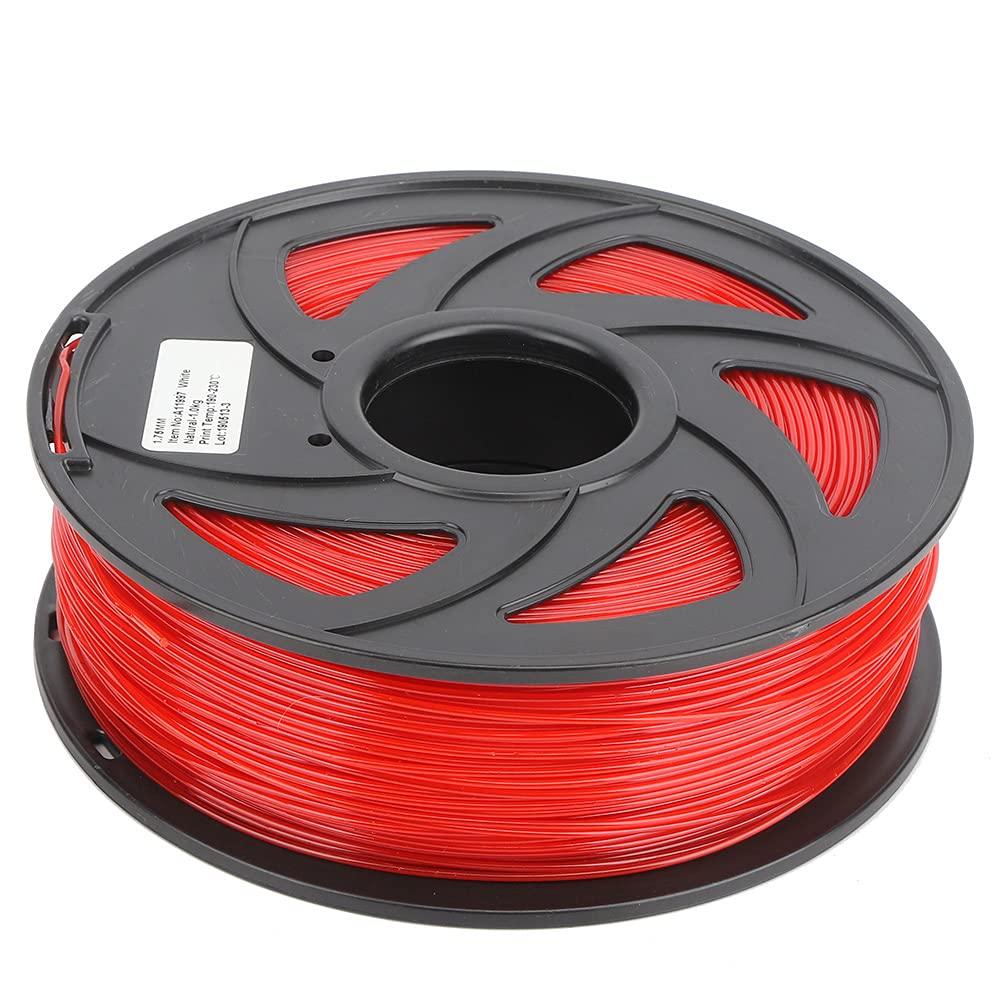 Filament do drukarki 3D PLA czerwony 1,75 mm 1 KG wysokiej jakości błyszczący, łatwy do druku materiał do dekoracji wnętrz zabawki prezenty