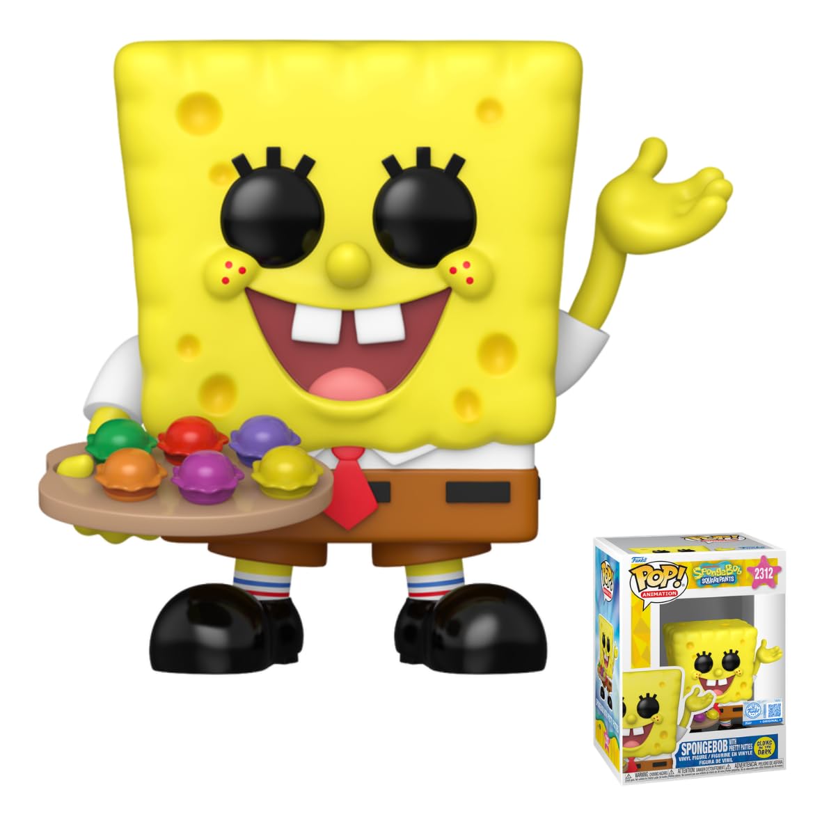 Funko Pop! Spongebob Squarepants with Pretty Patties Vinyl Figure, Glow in the Dark, #2312