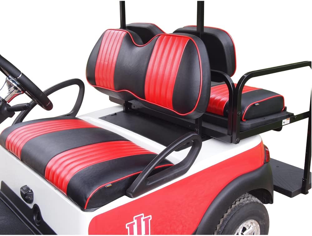 Huskey Parts Company Black Red Two Tone Custom Fit Seat Covers for Club Car