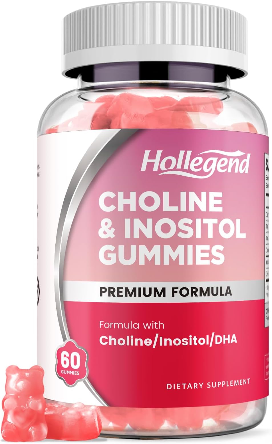 Choline & Inositol Prenatal Gummies, Choline Choline Choline Chew Supplement with DHA, Prenatal Vitamin for Women & Kids - Strengthens Nervous System, Immune System & Health