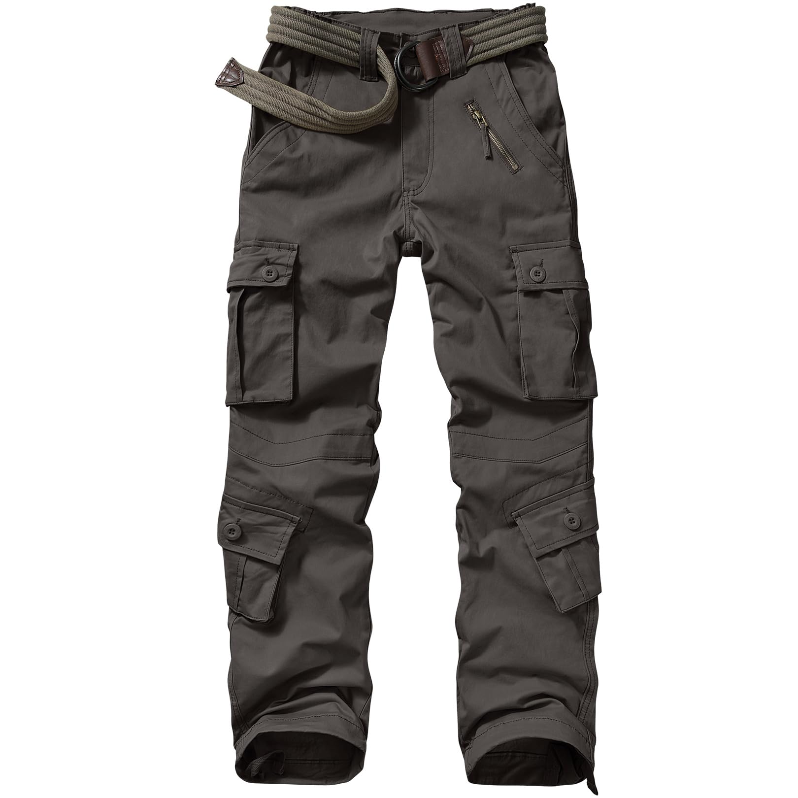 Jawtut Womens Cargo Pants Army Combat Work Pants with 8 Pockets Casual Cotton Ripstop Construction Pants