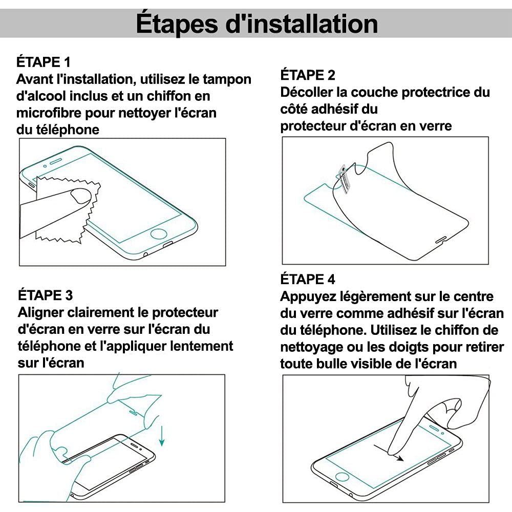 FortiCase 3 Pièces Verre Trempé pour Doogee Fire 6 Power,Anti Rayures HD Protection écran,sans Bulles Dureté 9H Film Glass,pour Doogee Fire 6 Power Protection écran - 3G
