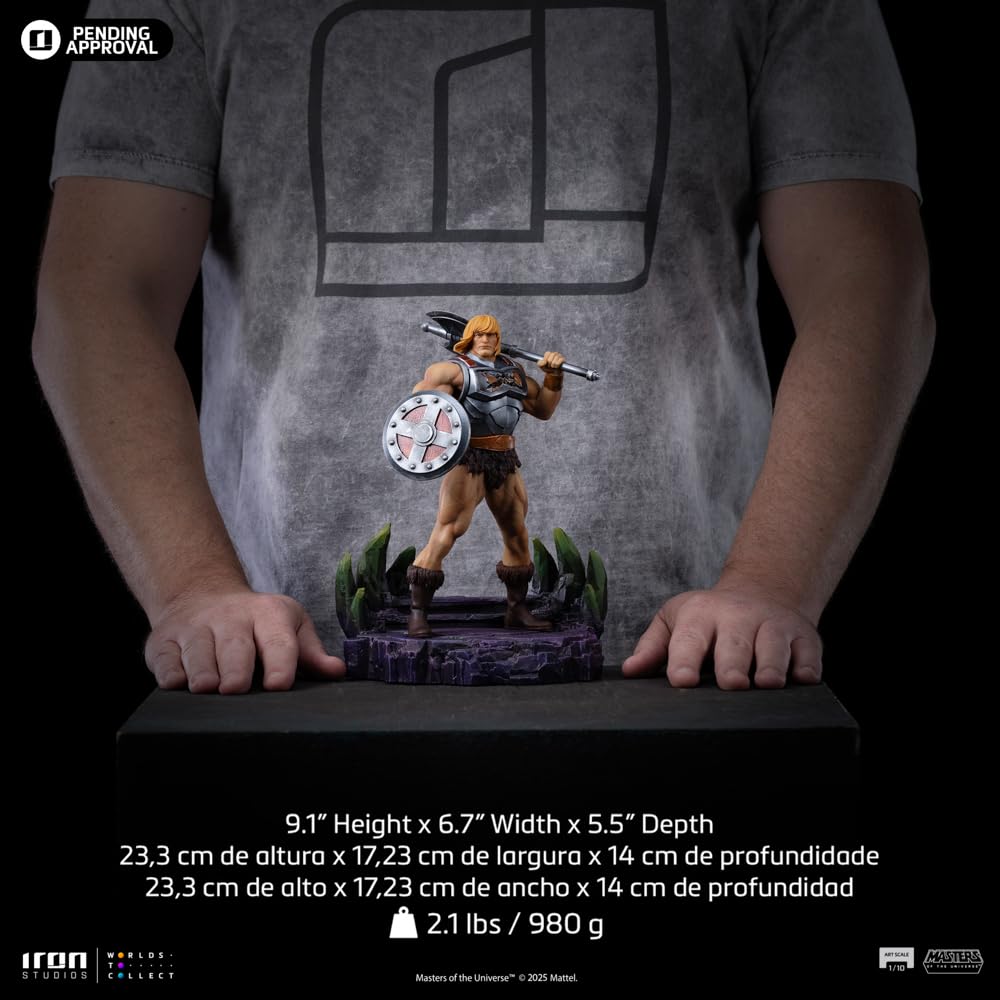 Iron Studios Estatua coleccionable a escala 1/10 He Man (versión Battle Armade) - Masters of The Universe Polystone Resin Multicolor 23.1 cm