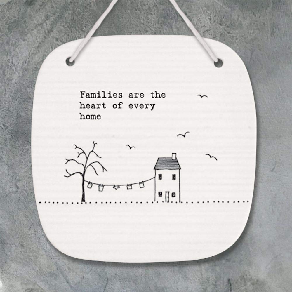 families are the heart... plaque by east of india