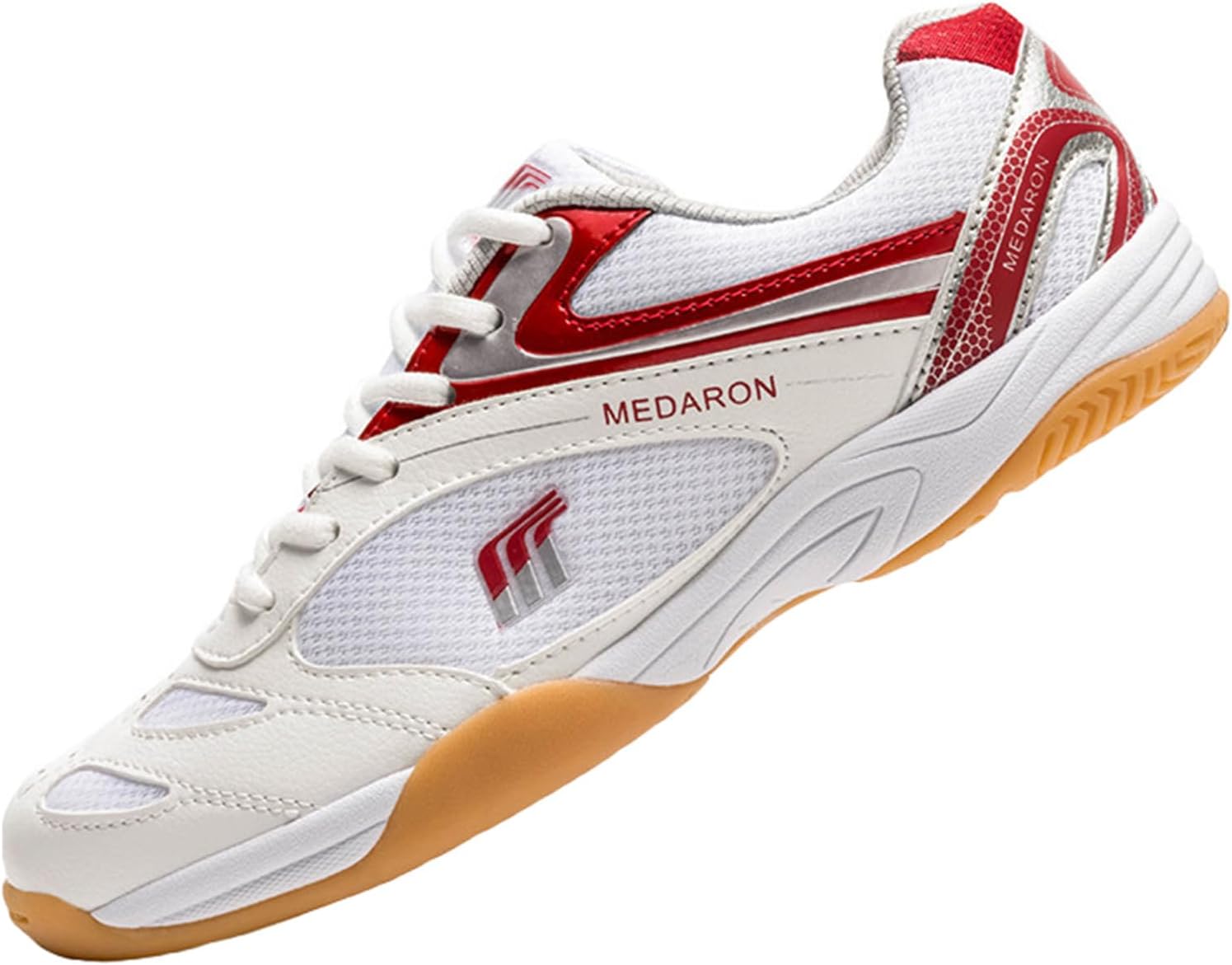 JiuQing Table Tennis Shoes Mens Womens Indoor Court Sneakers Non-Slip Breathable for Tennis Pickleball Training