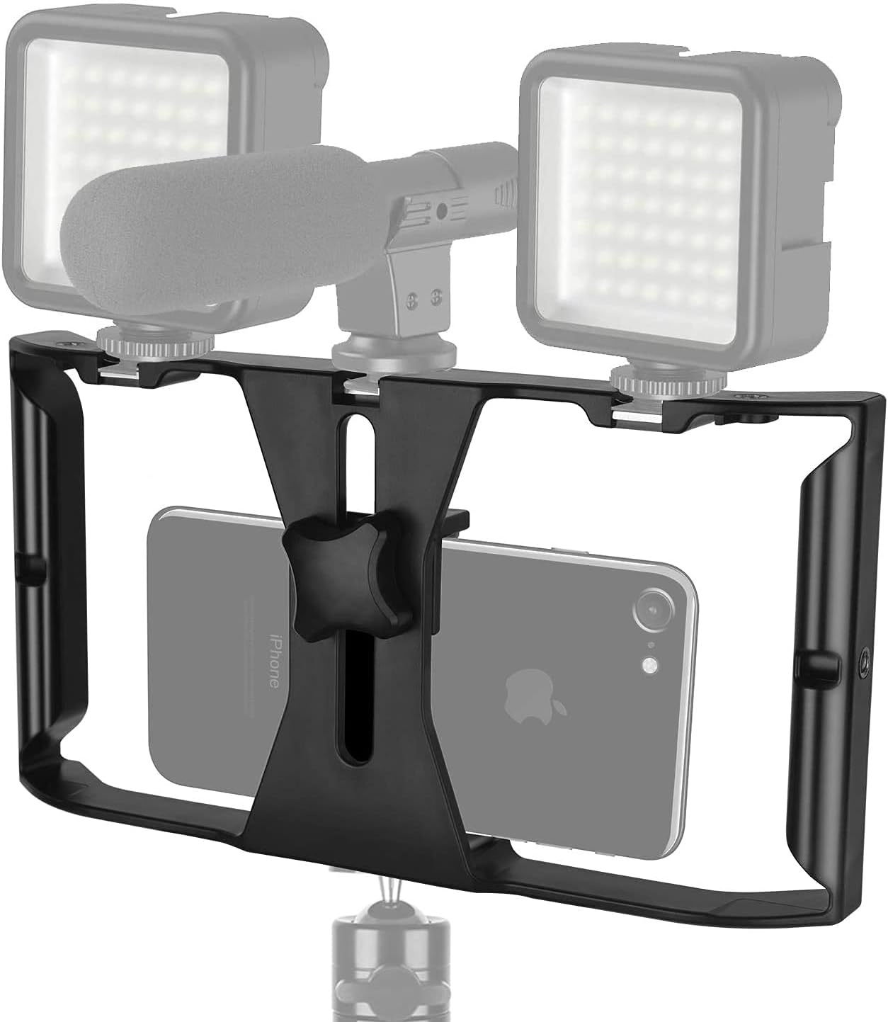 techlife solutions Smartphone Video Rig,Filmmaking Recording Vlogging Rig Case,Phone Movies Mount Stabilizer For Mobile Phone Videomaker Film-Maker Videographer For Iphone 7 Plus Sumsang,Black
