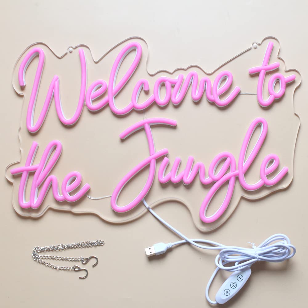 Panneau Néon LED « Welcome To The Jungle » Pour Décoration