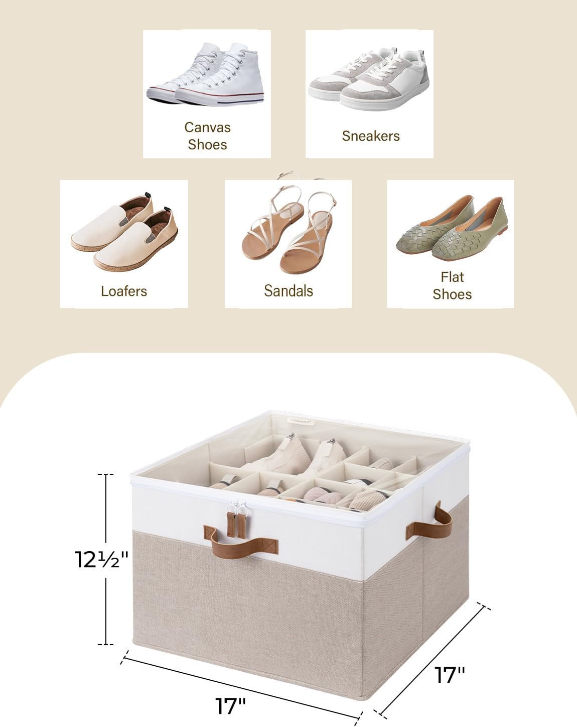 Shoe Organizer with Under Bed Shoe Storage