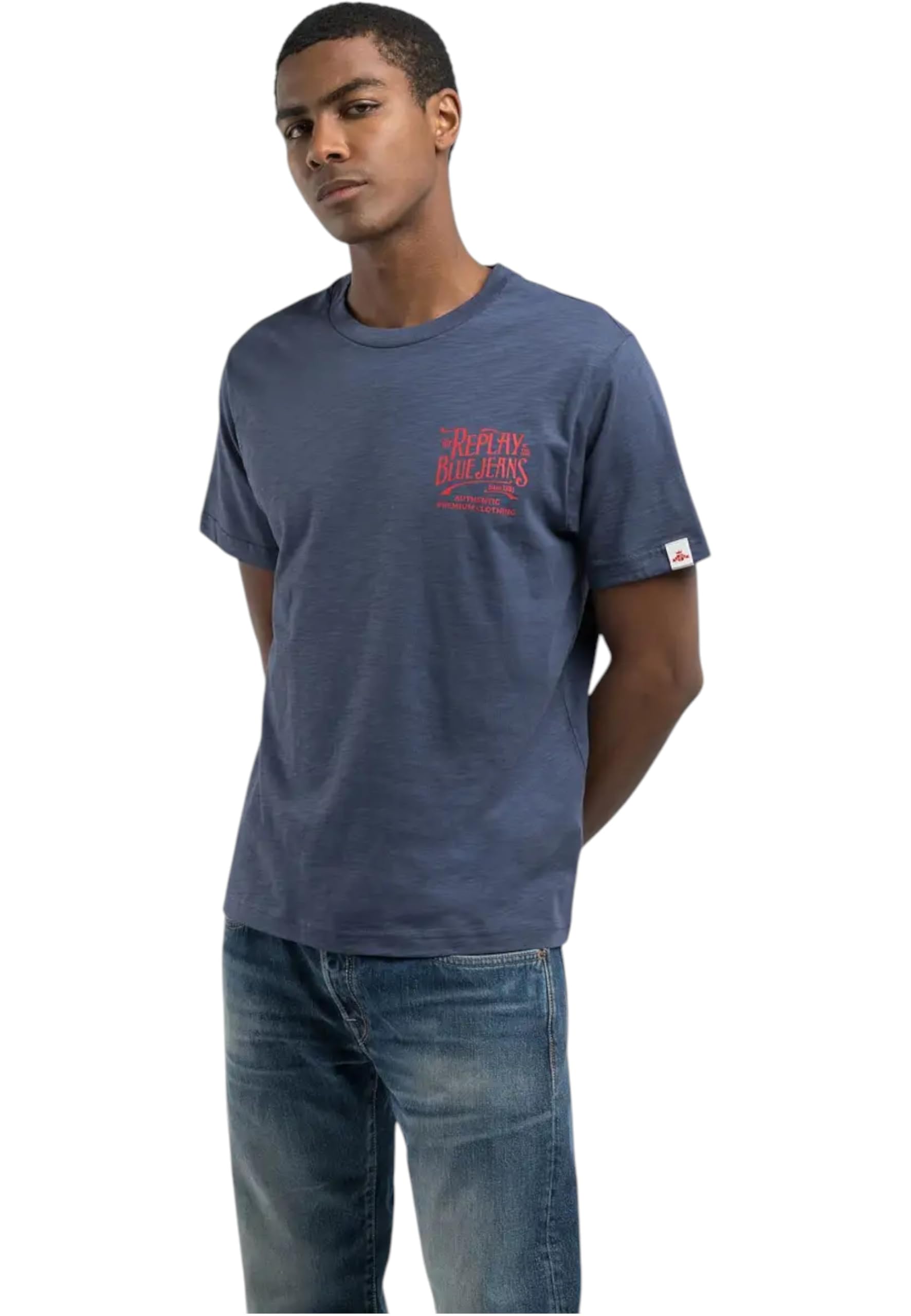 Replay Blue Cotton T-Shirt - IT48 | L