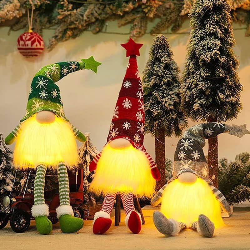 ZPQAODI 3er Set Weihnachten wichtel deko gnom Santa Christmas GNOME...