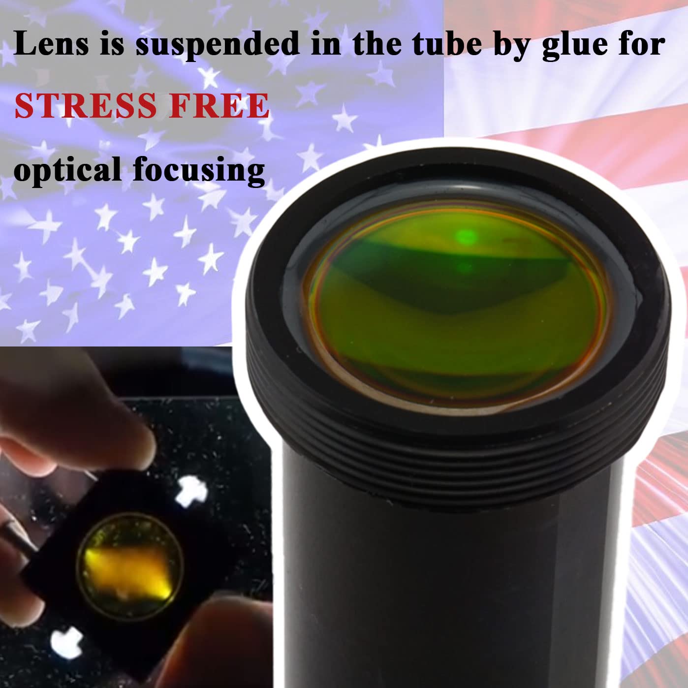 American Photonics 20mm Diameter Lens Tubes with ZnSe Focus Lens. 101.6 mm (4.0
