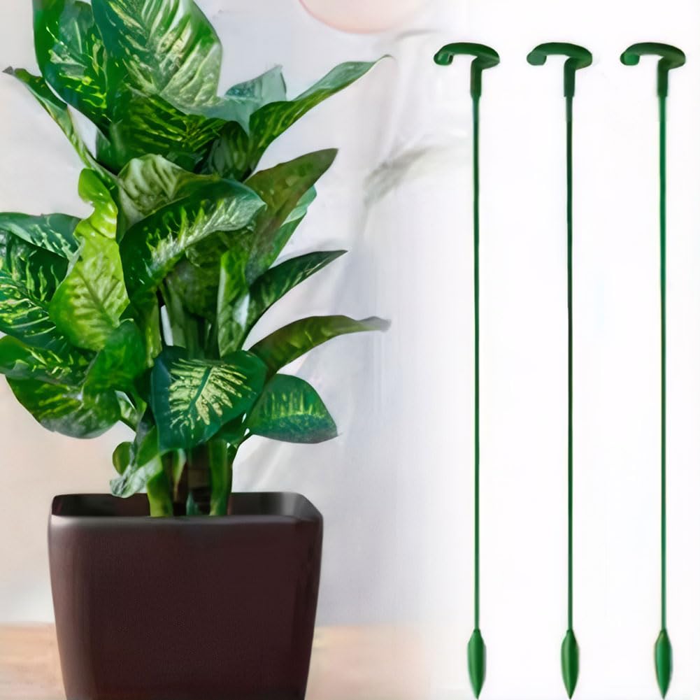Tuteur Plante 10/30 Pack 17/27/37/48cm Jardin Tige Unique Support Piquet de Fleurs for Plantes d'intérieur et d'extérieur Fleurs tomates(10pcs 48cm)