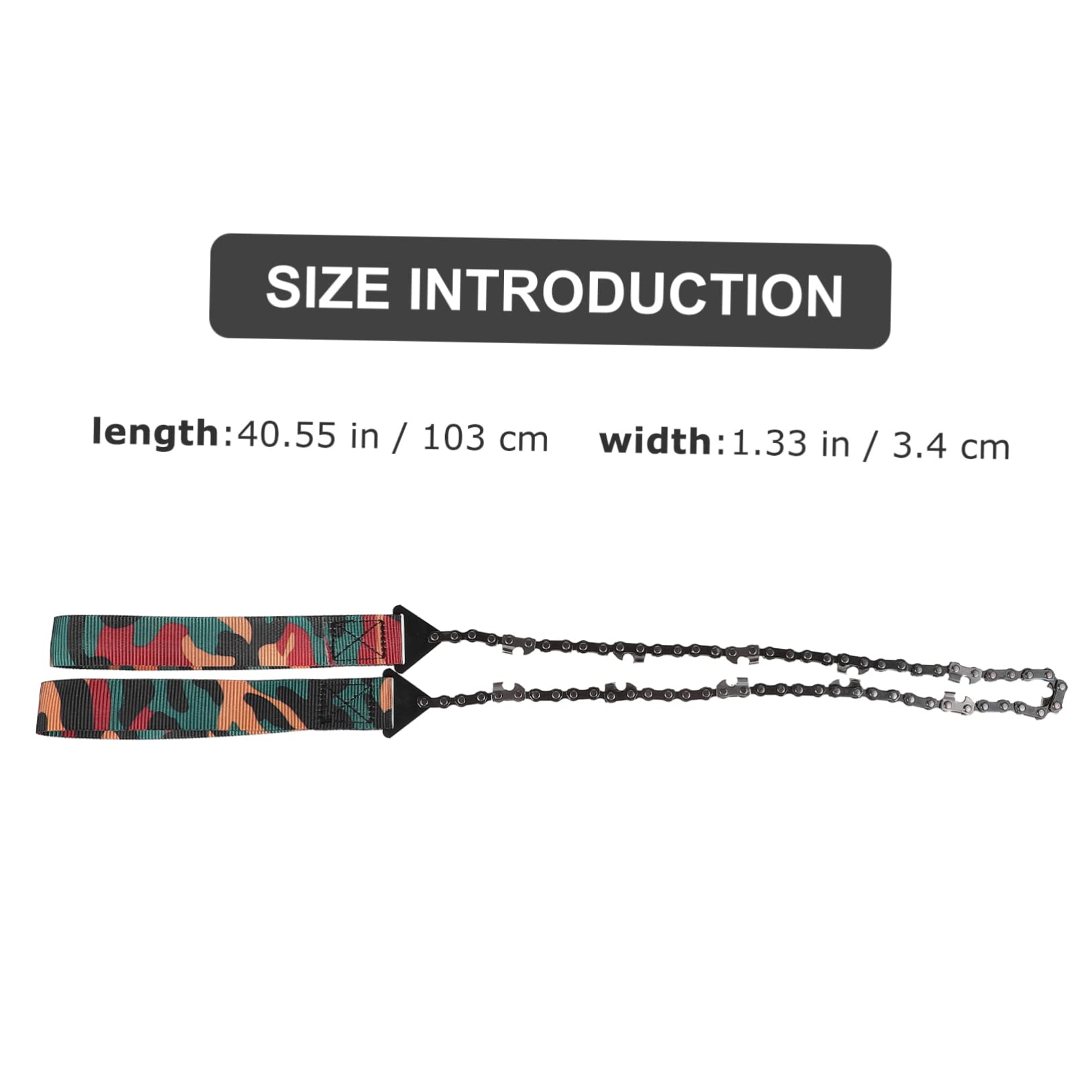 HEMOTON Professional Folding Hand Saw Chain for Camping Hiking Emergency Use Ergonomic Flexible Rope Saw for Efficient Tree Cutting and Pruning