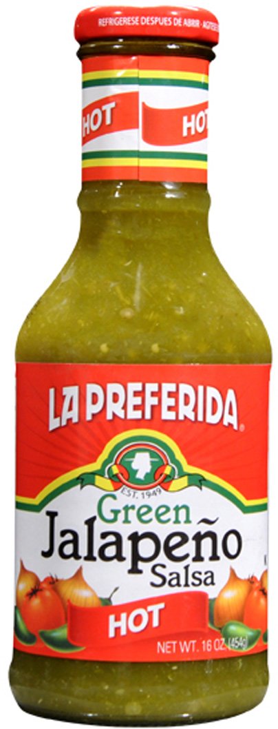 La Preferida Green Jalapeno Salsa, Hot, 16-Ounce (Pack of 12)