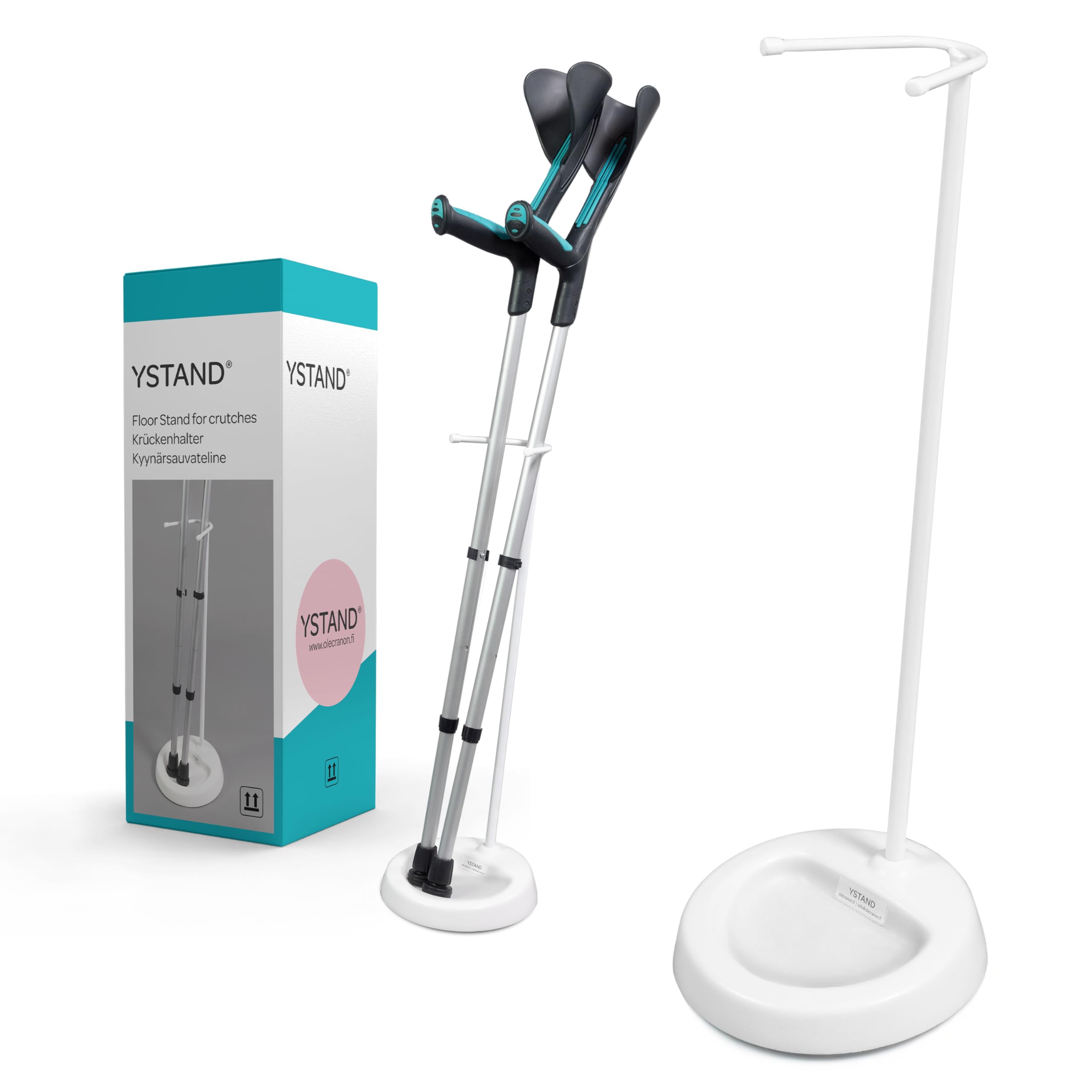 Supporto per Stampella da Avambraccio da 62 cm | Per casa, ufficio o viaggio, ausilio alla mobilità a portata di mano, custodia compatta, accessorio pratico