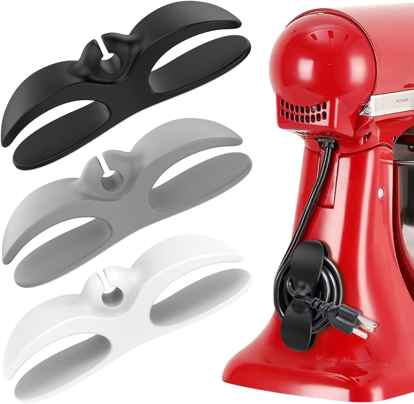 Cord Organizer For Appliances,Upgraded Kitchen Appliance Cord Organizer Stick On Appliance Wire Organizer For Kitchen Appliances Mixers,Coffee Makers,Pressure Cooker,Air Fryer (6)