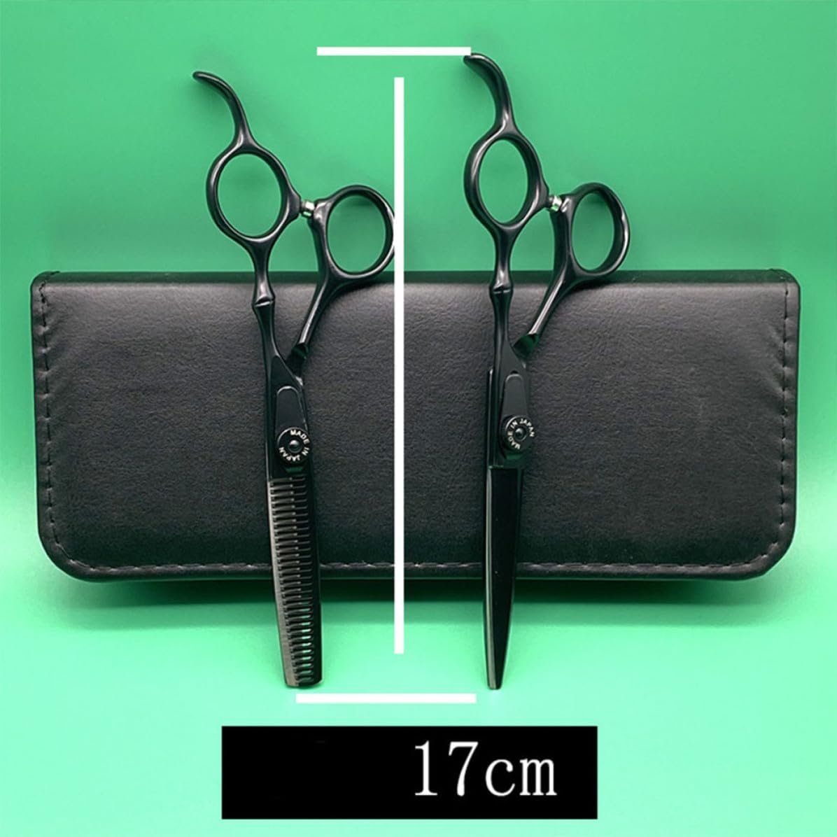 PRETYZOOM 5pcs Hairdressing Scissors Set 6 Inches Stainless Steel Barber Scissor Kit with Thinning and Straight Scissors, Double Sided Comb, and Storage Bag for Families and Barber Salon