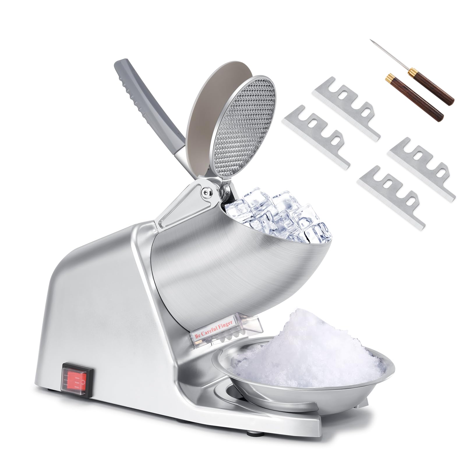 Amazon.com: Hurmovae Electric Ice Shaver Machine, 4-Blade & 210