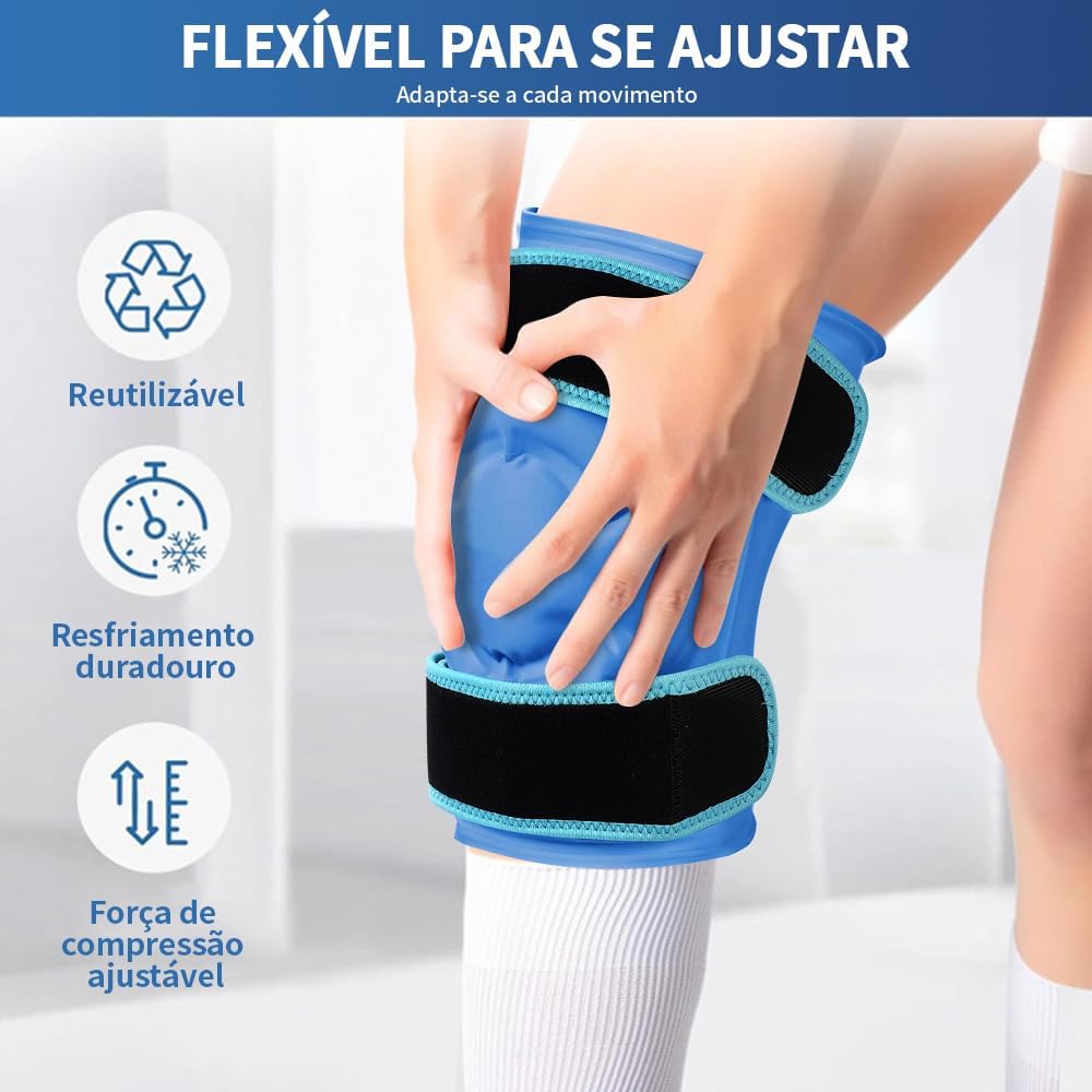 Bolsa Térmica Gel Full Joelho, Bolsa Termica Gel, Bolsa de Gelo para Joelho, Bolsas de Gelo para Os Joelhos, Joelheiras Com Bandagens Refrescantes, Equipamentos de Proteção Esportiva Bolsa Térmica Gel Full Joelho, Bolsa Termica Gel, Bolsa de Gelo para Joelho, Bolsas de Gelo para Os Joelhos, Joelheiras Com Bandagens Refrescantes, Equipamentos de Proteção Esportiva
