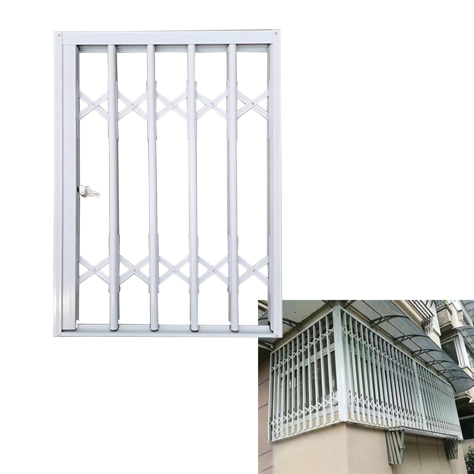 Osłona okienna Ra Kratki chroniące przed upadkiem do okien siatka przeciw upadkowi wzmocnienie drzwi przesuwnych 71 x 111 cm (szer. 70 x wys. 110 cm) - Zabezpiecz swój dom!