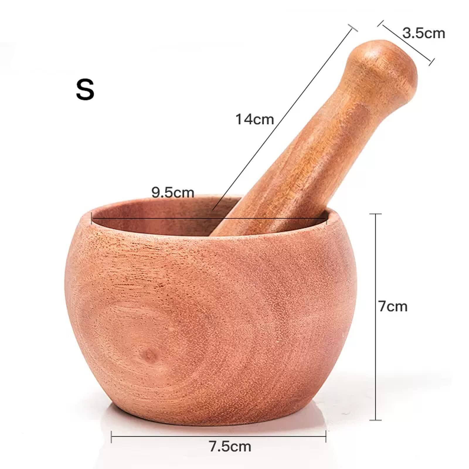 Mörser und Stößel, Mörser und Stößel, Stößel und Mörserschüssel-Set aus Holz, Rührschüssel, Knoblauch- und Pfefferpresse, Fleischwolf, Mühle, Zerkleinerer, Zerkleinerer,