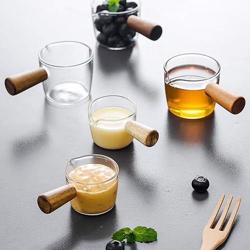 Miniatura 5 de Forart Cacerolas pequeñas cacerolas pequeñas Olla de leche Sartén calentador de mantequilla Olla de café antiquemaduras con mango de madera