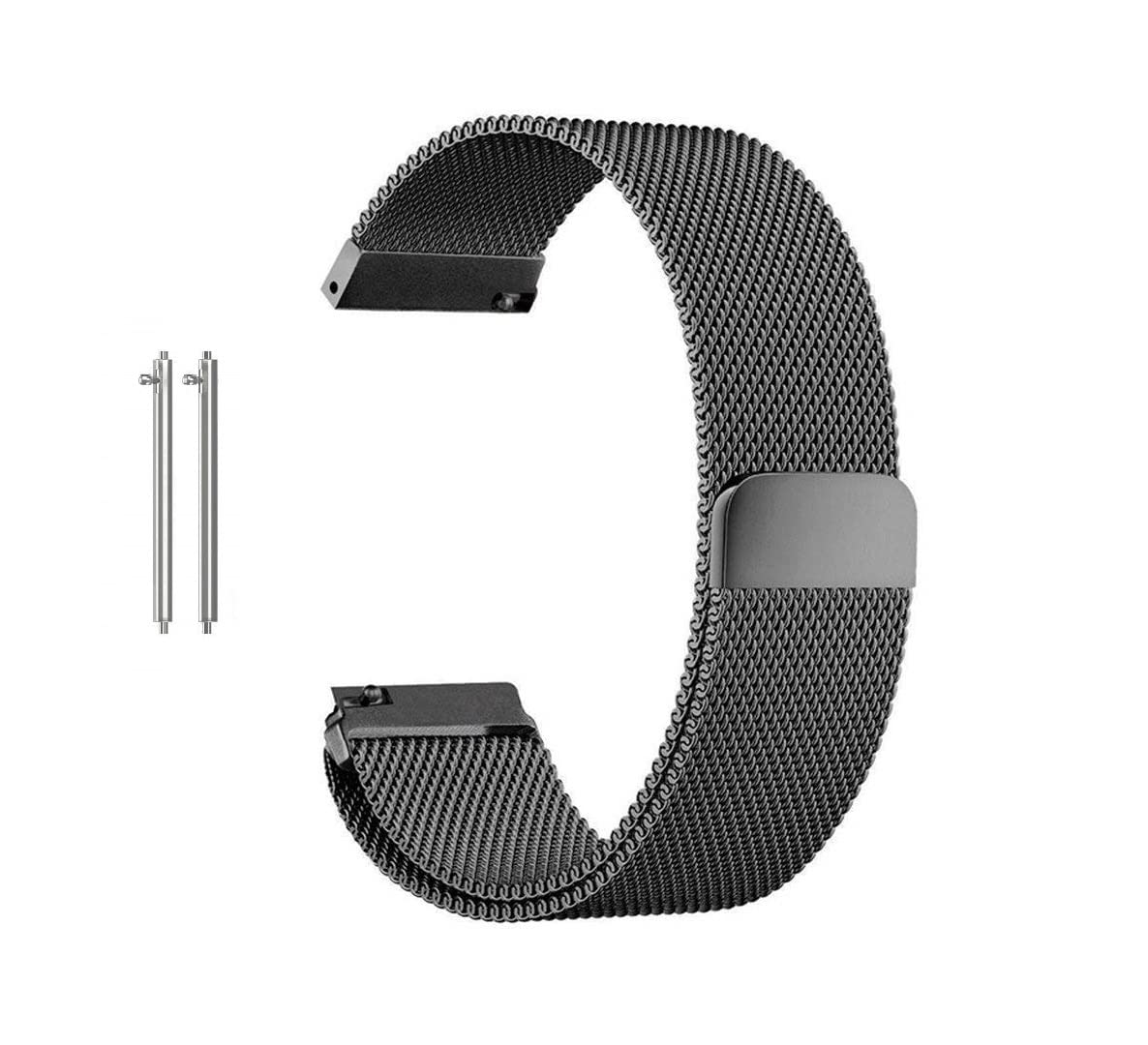 FOLX FBS34 Silicone Strap 19mm Replacement Band Strap With Metal Buckle Compatible With Noise Colorfit Pro 2 , Boat Storm Smart Watch & Watches With 19mm Lugs, Red, 19MM, Elegantly,Sport