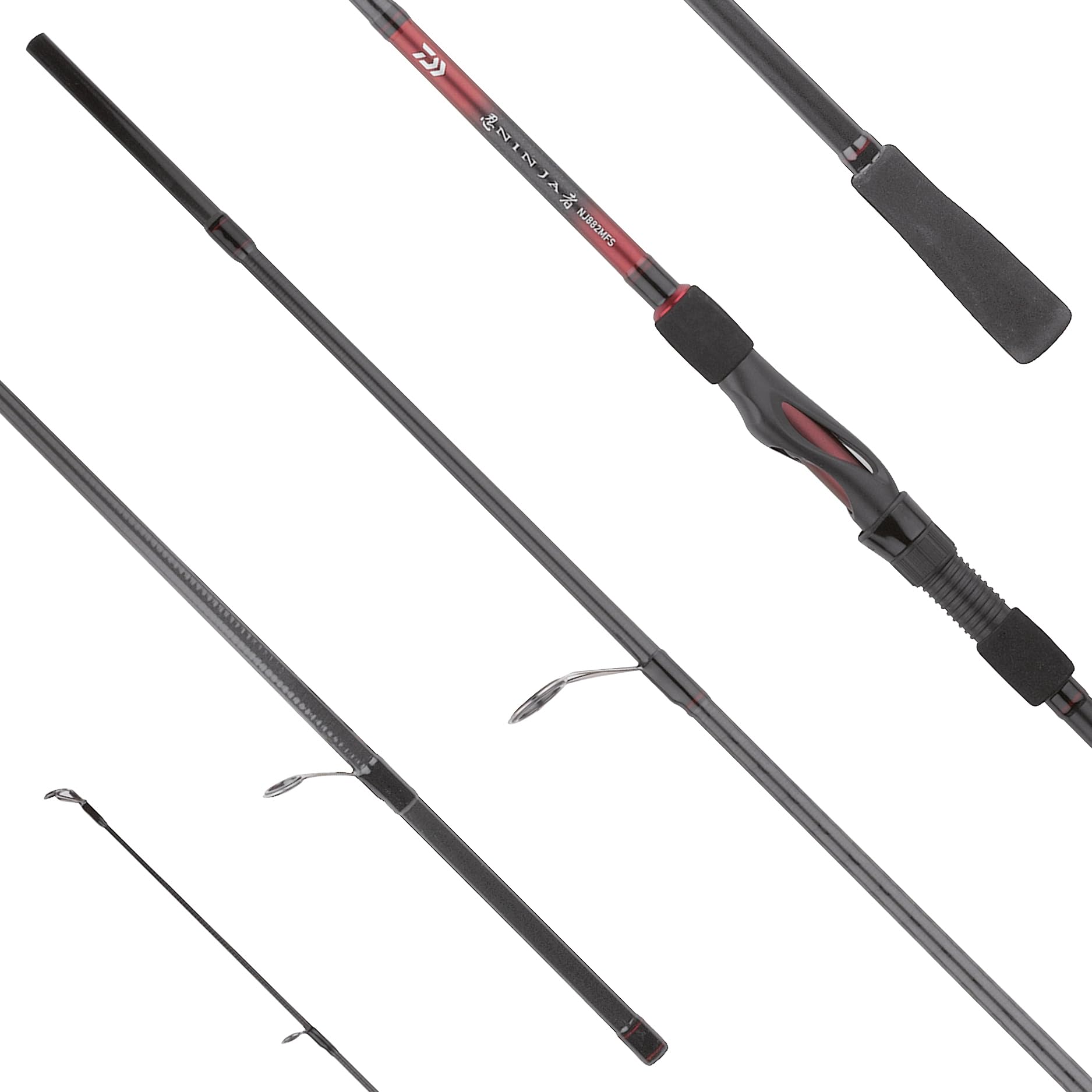 Daiwa - 23 Ninja Spinning - 6'4'' / 193ft/mm - 5' 20g - Waga: 103g - Sekcje: 2 - Wymiary: 100 cm