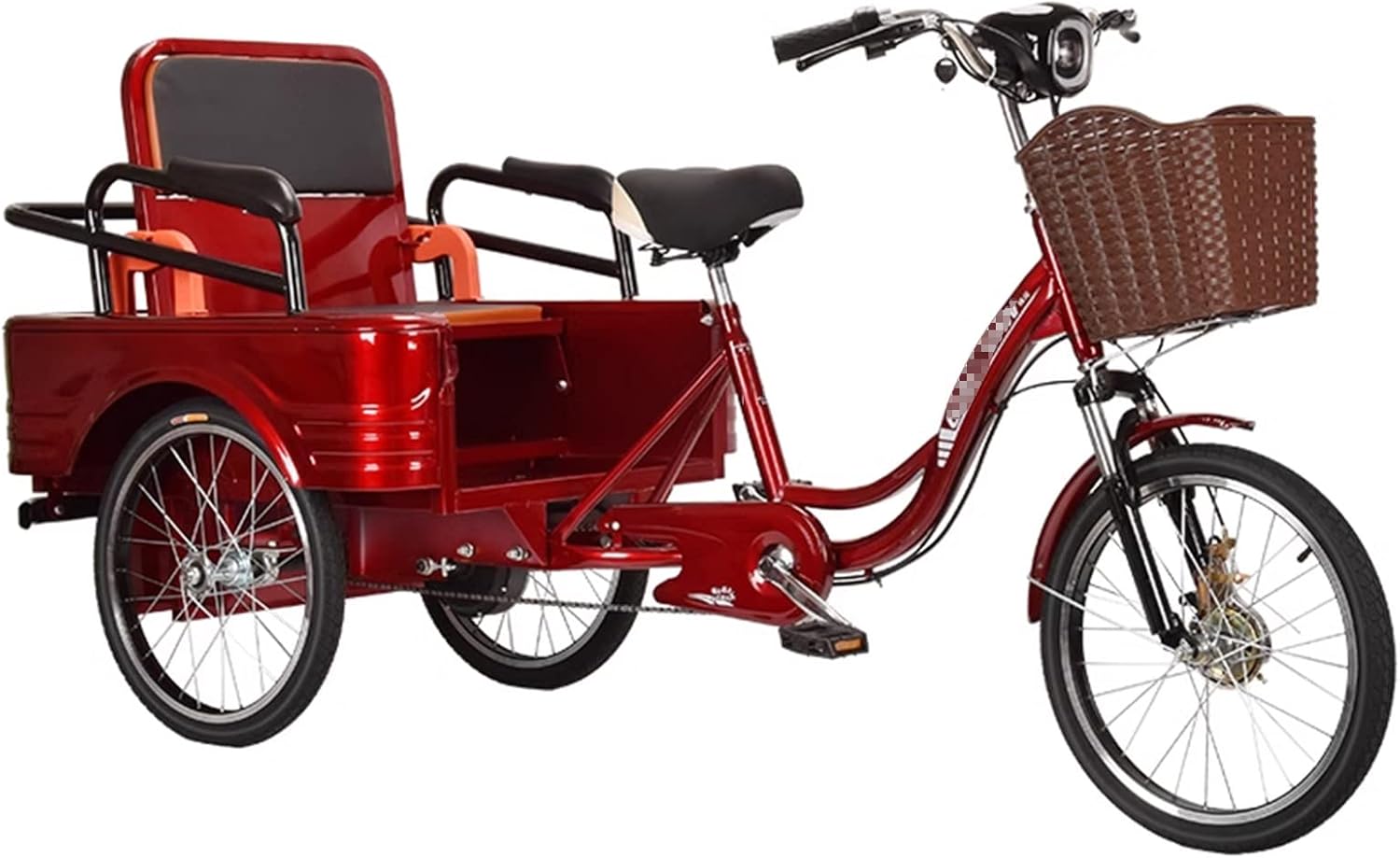 20 Inch Electric Pedal Tricycle for Adults/Elderly ThreeWheel Electric