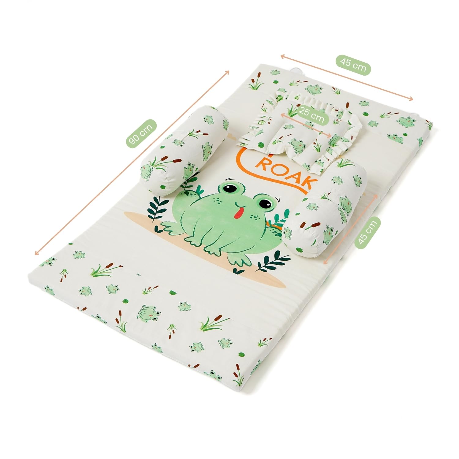 TIDY SLEEP Cotton Bedding Set for 0 to 12 Months (Frog) 1