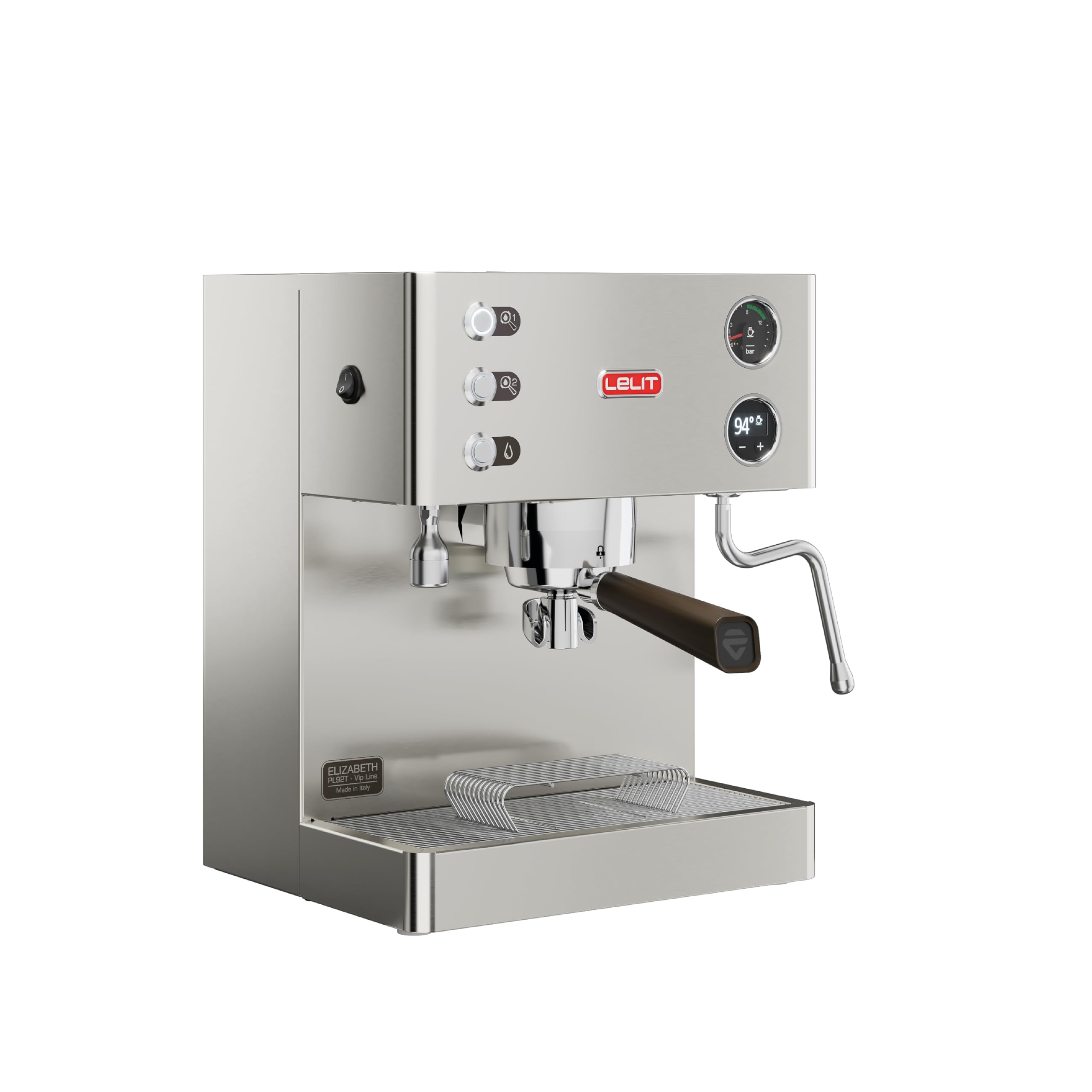 Lelit, PL92T, Elizabeth, macchina da caffè prosumer dual boiler con LCC per gestire tutti i parametri, acciaio inossidabile