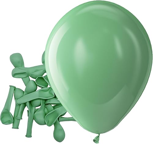 Miniatura 162 de Bezente Globos de látex verde lima para fiesta, paquete de 100 globos de color verde claro de 12 pulgadas, globos redondos de helio verde fruta