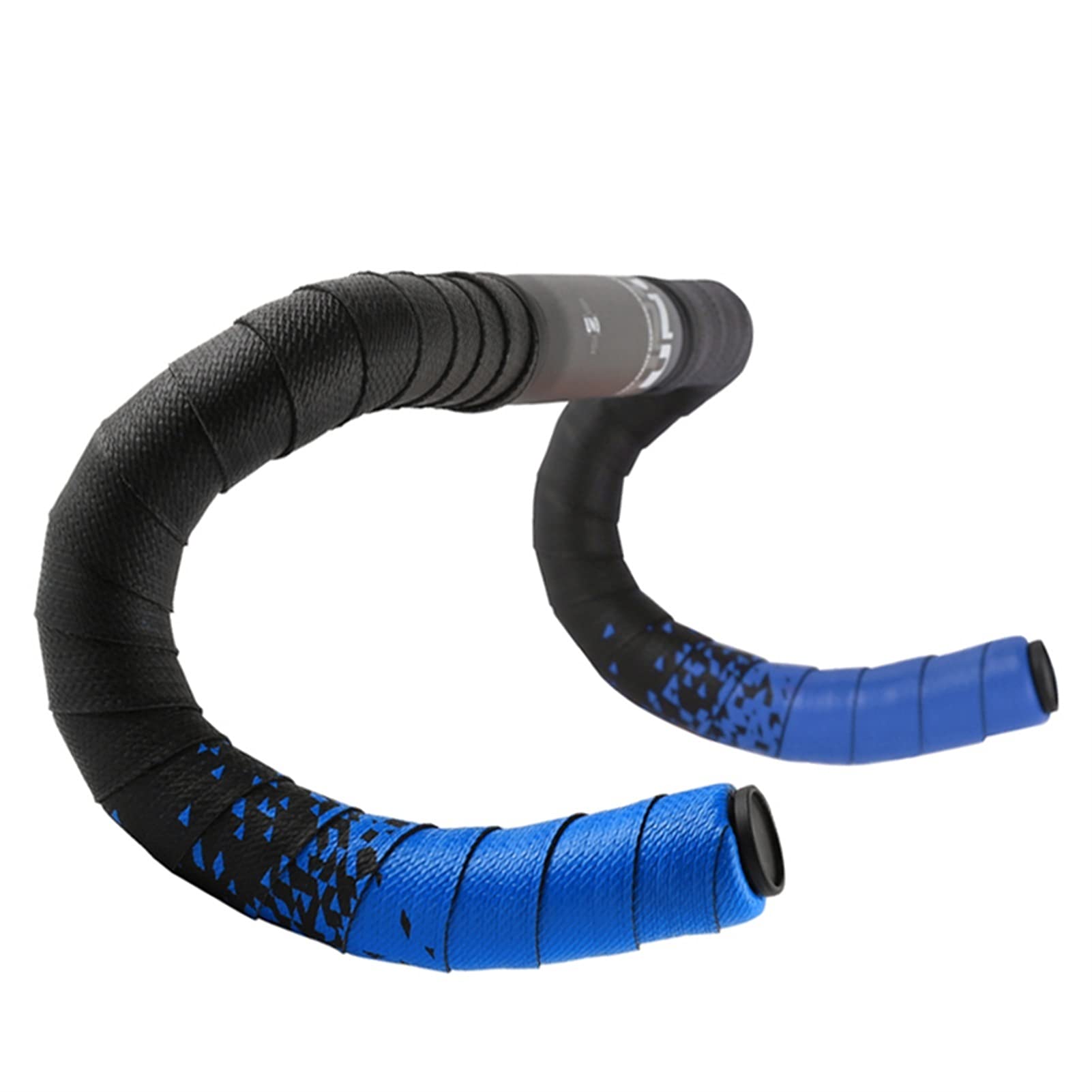 nastro per manubrio da bicicletta, Nastro manubrio Cinghia bici da corsa con tappi 1 paio in EVA(Black Blue)