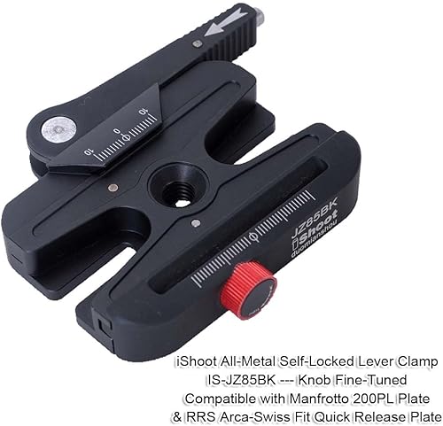 Miniatura 2 de Adaptador de abrazadera autobloqueado rápido de palanca larga, convertidor de placa de liberación rápida, afinado por perilla, compatible con placa