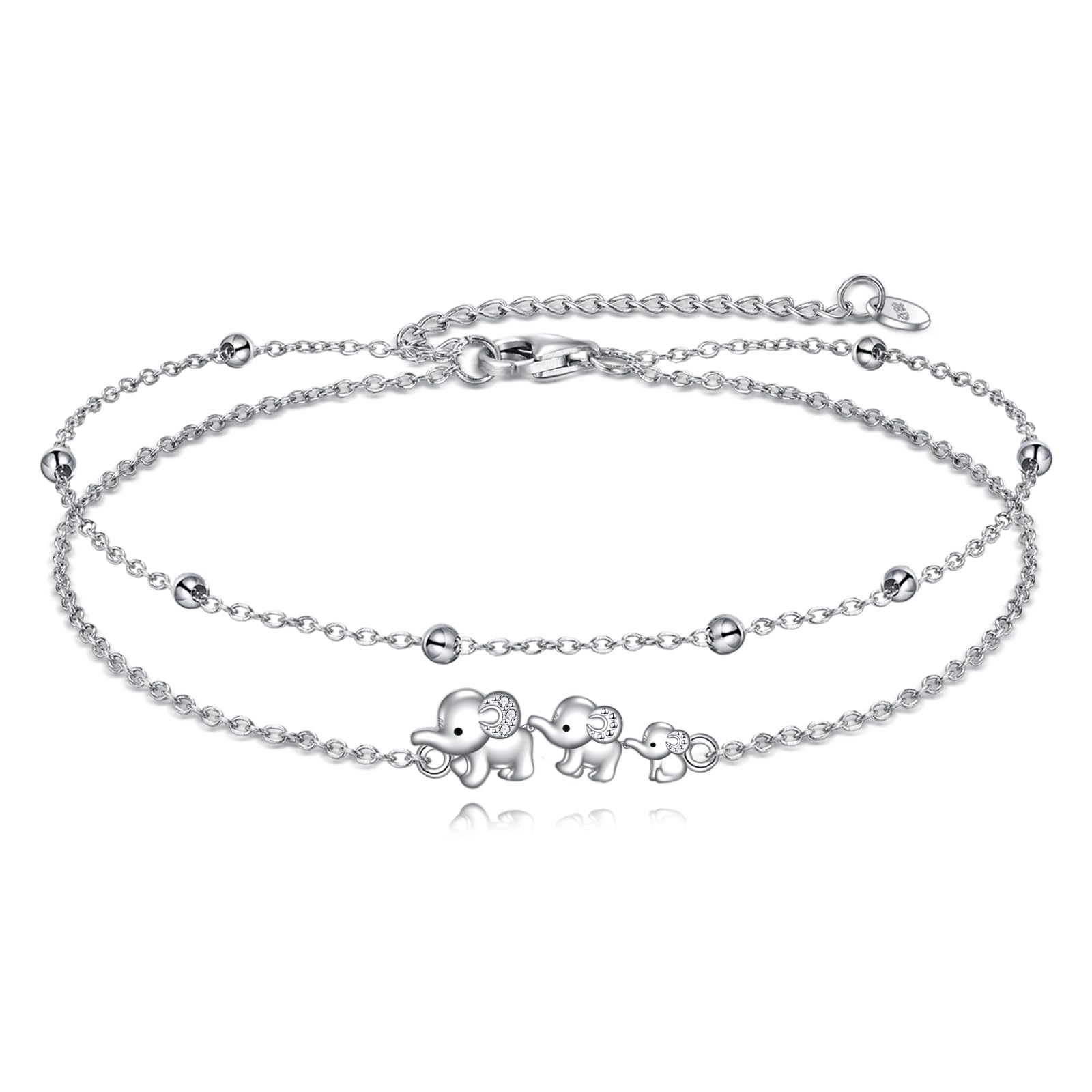 TIGER RIDER Dragonfly Anklet Sterling Silver Dragonfly Gifts Jewelry for Women with Crystal Birthday Anniversary