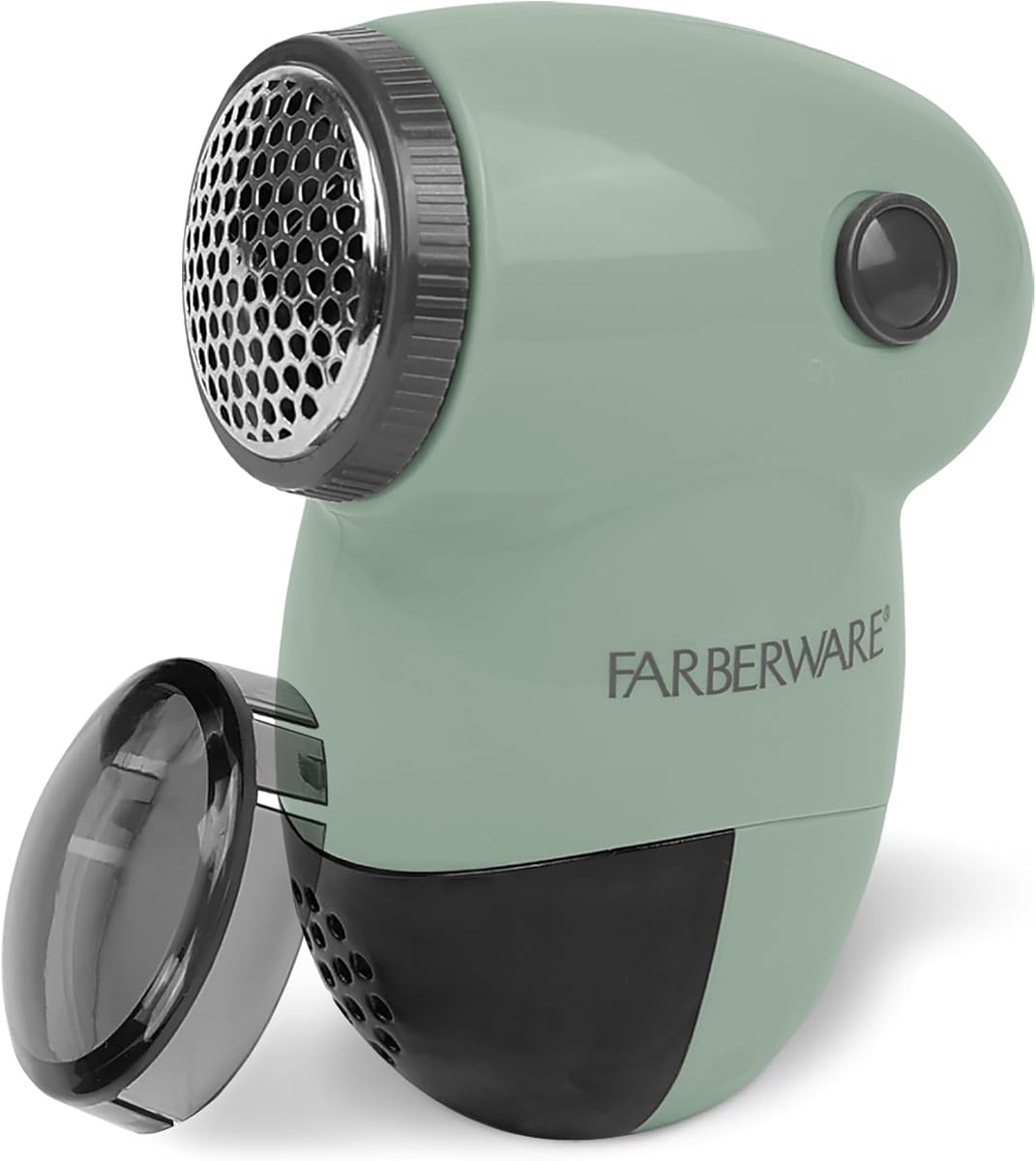 Farberware Fabric Shaver & Lint Remover for Clothing, Small, Portable | Triple blade sweater shaver removes pilling, fuzz, and lint balls from clothes, couch, and furniture, battery operated