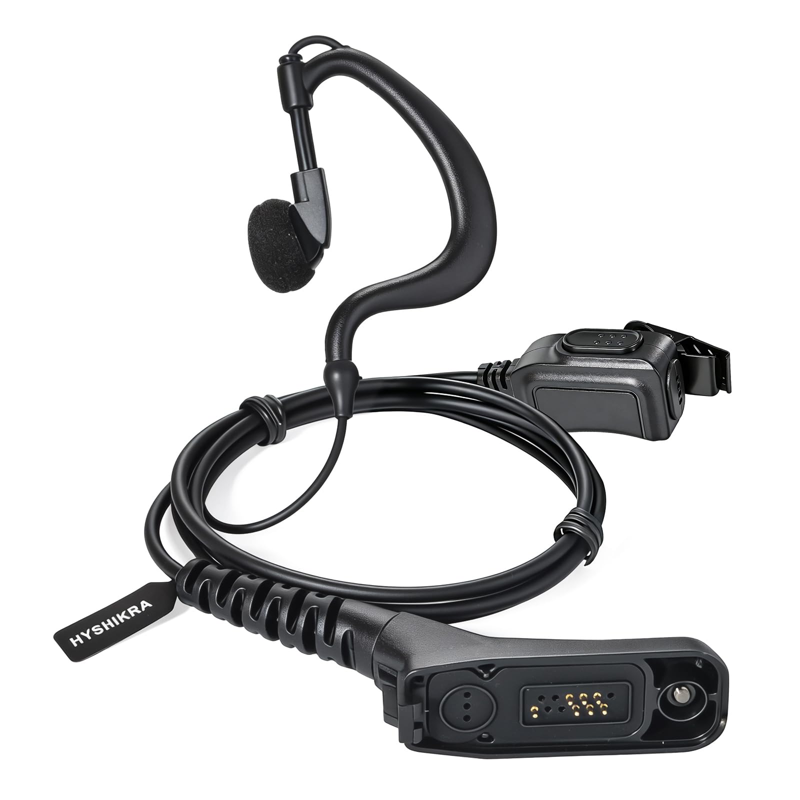 HYSHIKRA Earpiece with Mic Multi Pin Headset Compatible with Motorola DP3400 DP4400 DP4800 DGP4150 XiR-P8200 Xpr-6300 Two Way Radio (Transparent Tube, 1) — view 17