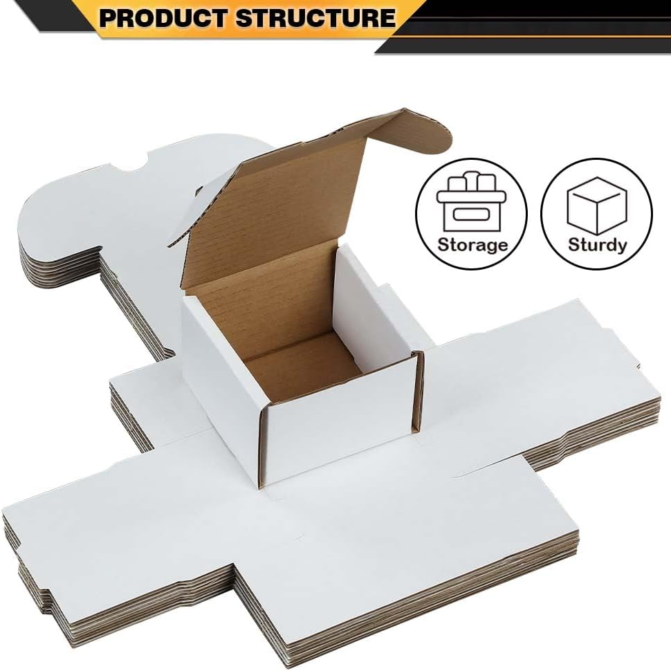 CNNELL 10pcs New Max Pro 200 count Cardboard Baseball/Trading Card Storage Boxes box White Corrugated Paper