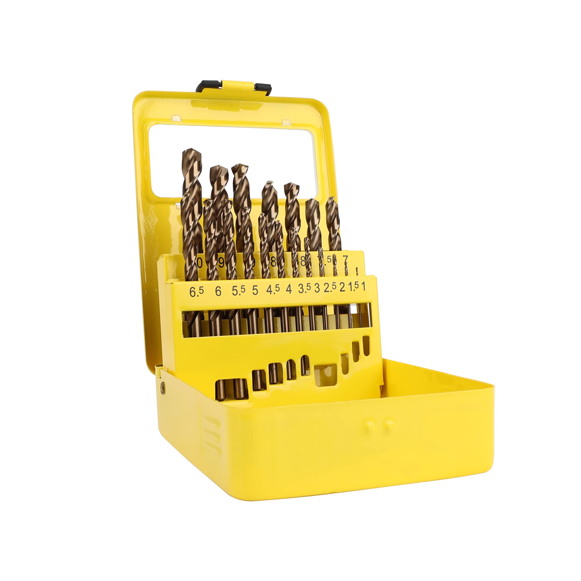 B BOSI TOOLSCobalt Drill Set 19pcs, M35 Drill Set, HSS Twist Drill Set