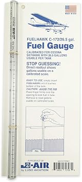 Luso Aviation Fuelhawk Aircraft Fuel Gauge, Cessna 172-26.5 Gallon