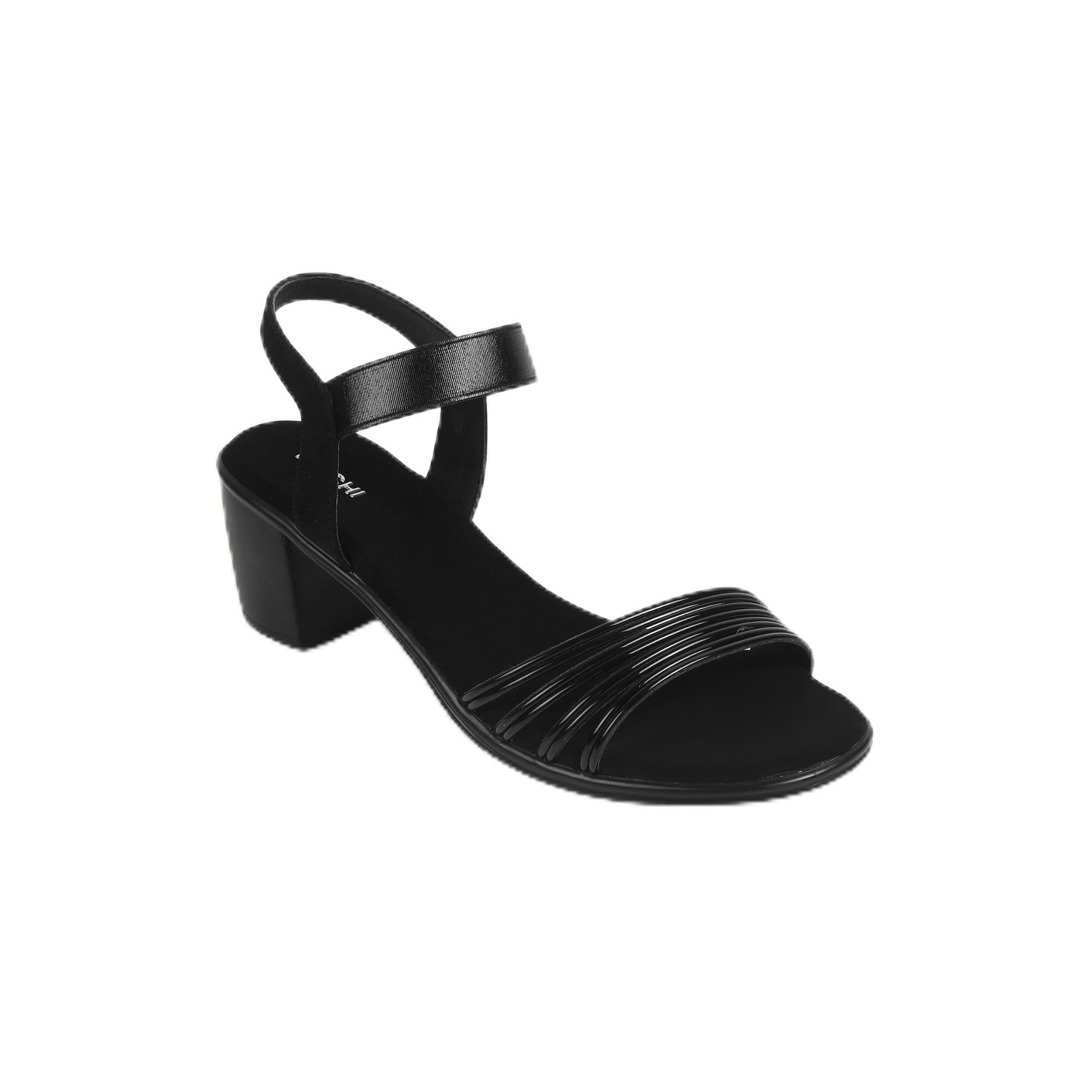 Women's Black Back Strap closure Casual - Sandals with Block Heel-image-15