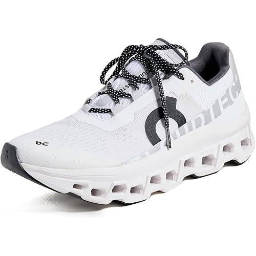 On Women's Cloudmonster Sneakers, All White, 9 Medium US