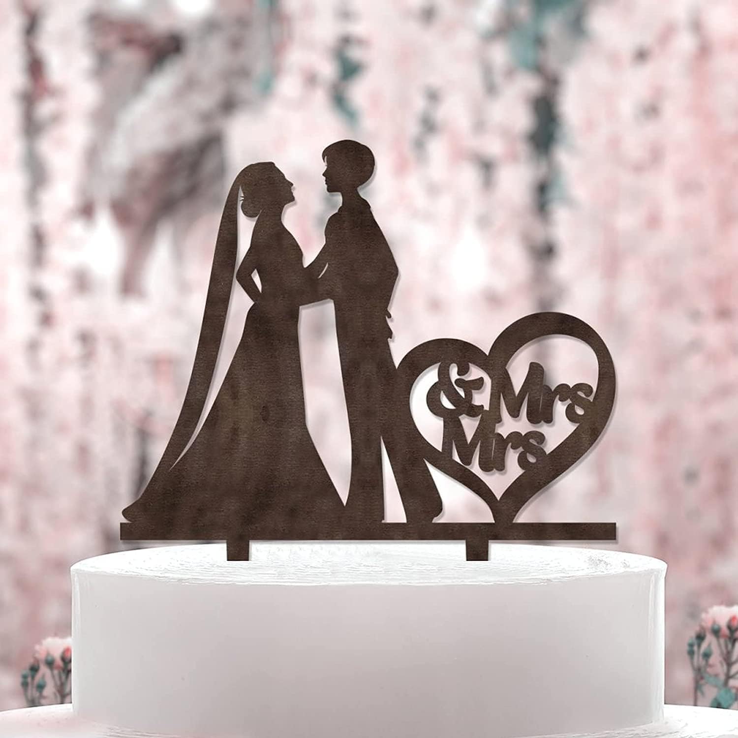 Lesbian Bride and Bride Cake Toppers Mrs & Mrs LGBT