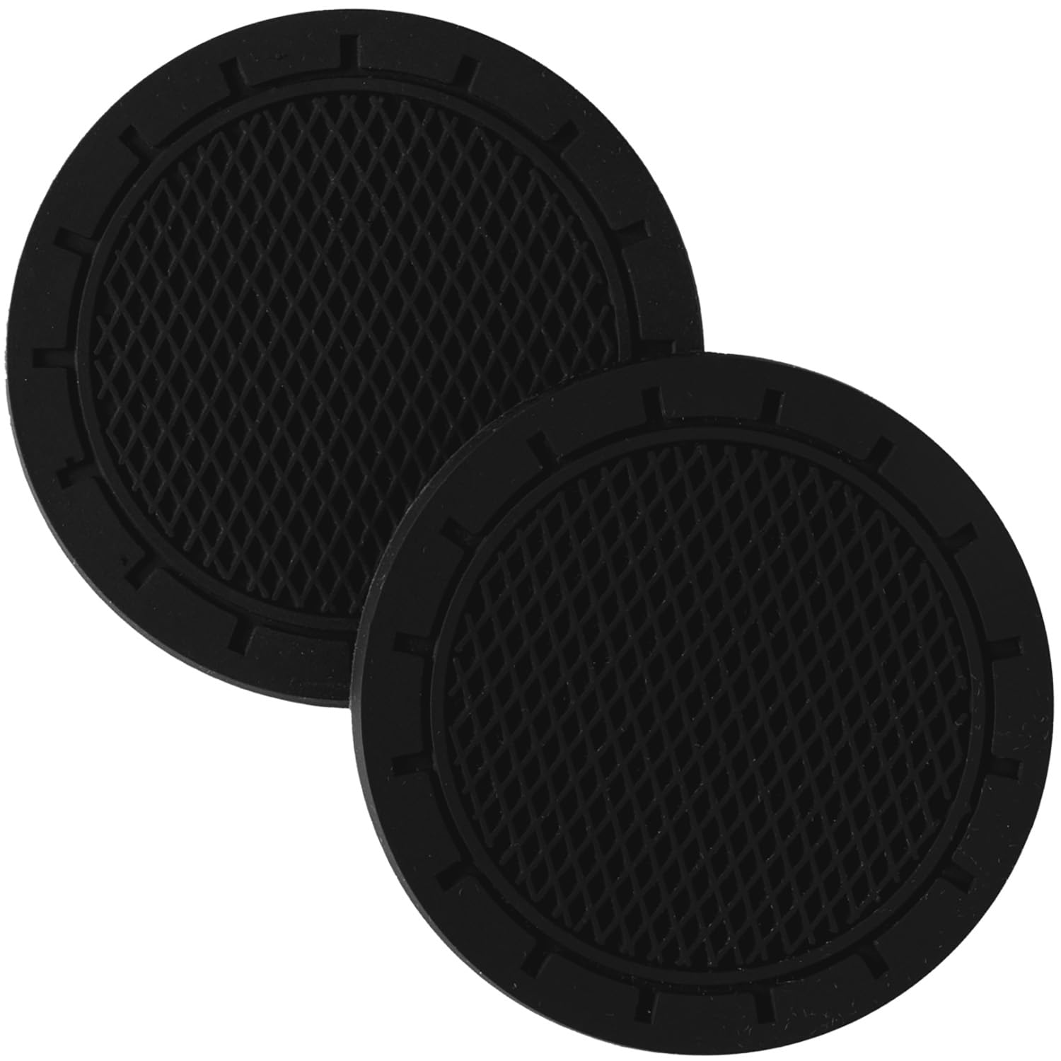 Sottobicchieri Universali Accessori Auto Decorativi Sottobicchieri Auto HEVLE In Silicone - 2 Pezzi Con Strass Antiscivolo Universali Grigio Accessori Interni Auto Set 2 Sottobicchieri Universali